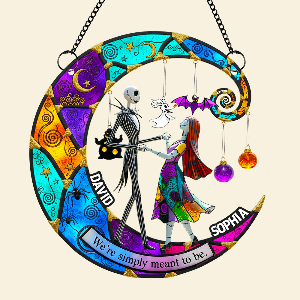Moonlight Love Suncatcher Ornament Personalized Gifts For Couple 04OHDT050825-Homacus