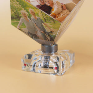 Personalized Couple Rotating Crystal Cube, Personalized Gifts For Couple-Homacus