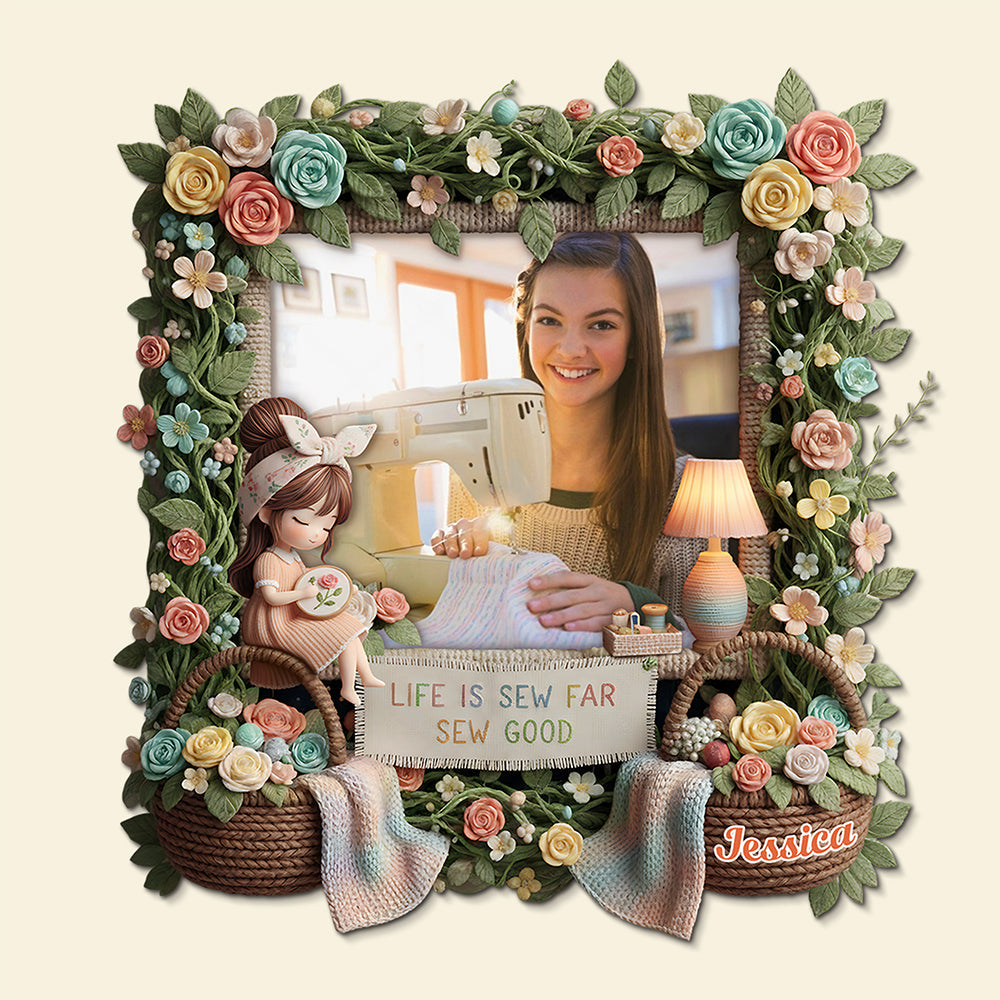 Sewing Girl Custom Photo Fridge Magnet - Personalized Gifts For Sewing Lovers 04pata261125-Homacus