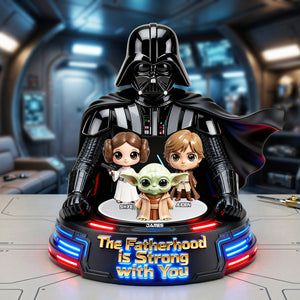 The Fatherhood Is Strong With You Acrylic Plaque - Personalized Gifts For Dad 02huta090526-Homacus