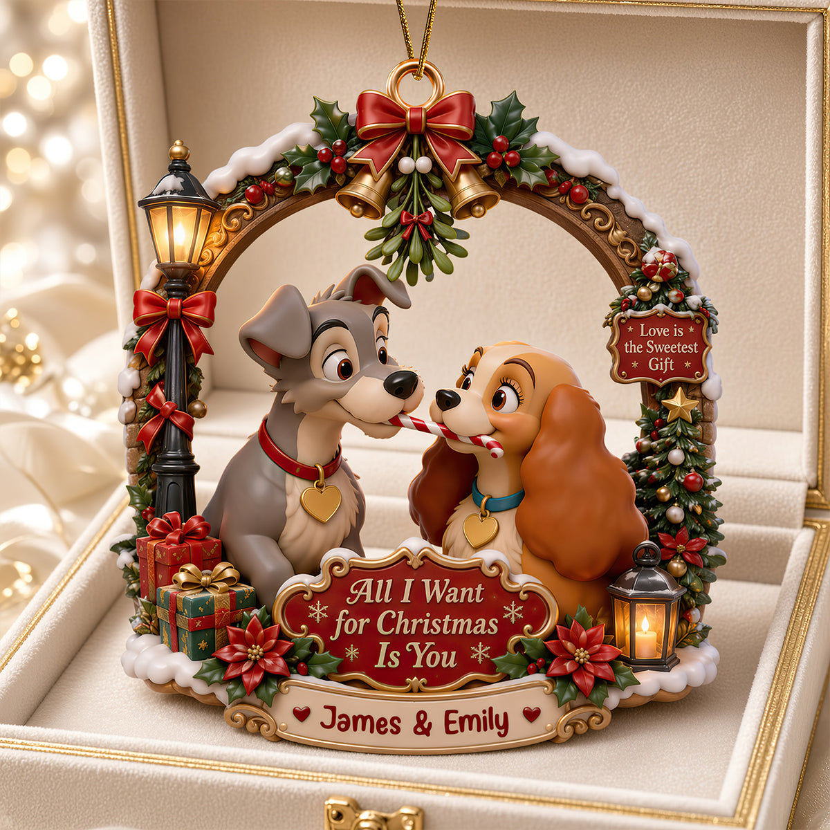 Opposites In Love Christmas Ornament - Personalized Gifts For Couple 08HADT021026