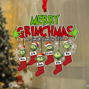 Merry Monster Family Personalized Socks Ornament-Homacus