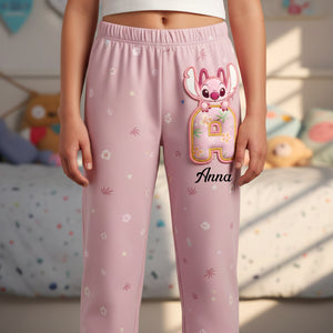 Pink Alphabet Pajama Pants - Personalized Gifts For Girls 01kiqn091225-Homacus