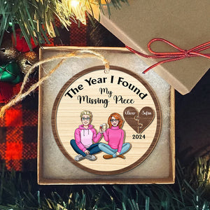 Personalized Christmas Gifts For Couple Wood Ornament 01XQMH141024HH-Homacus