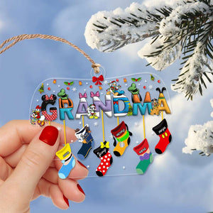 Personalized Gifts For Grandma Socks Christmas Acrylic Ornament 04XQLU071124-Homacus