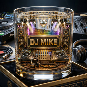 Party Beats Round Glass Personalized Gifts For Music Lovers 02NALU090626-Homacus