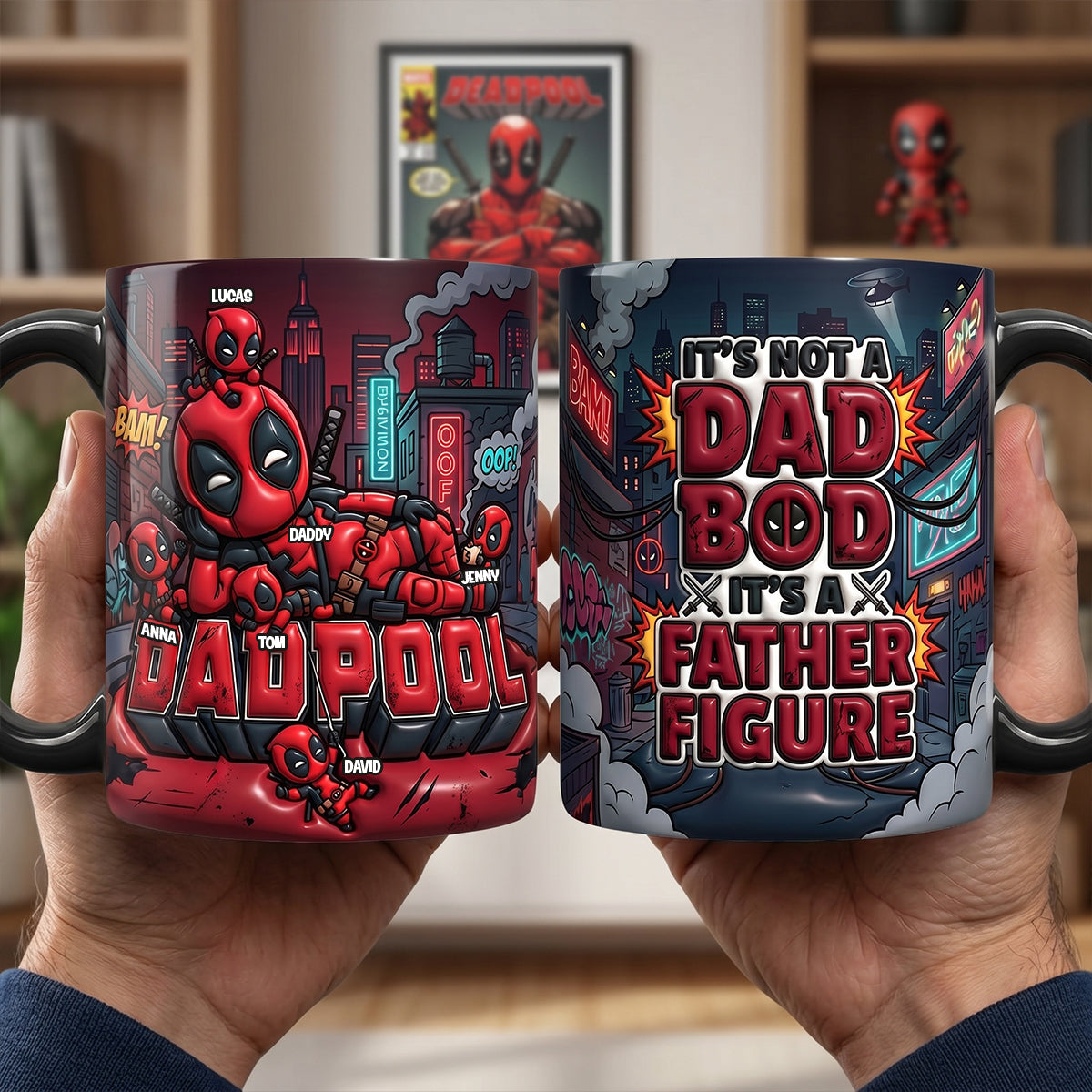 Hero Dad Bod Accent Mug - Personalized Gifts For Dad 02NATN060526-Homacus