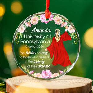 Personalized Gifts For Graduate Crystal Ornament 03PGQN081024TM-Homacus