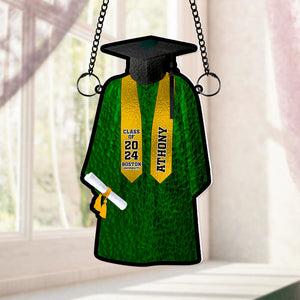 Personalized Gift Graduation Gown Suncatcher Ornament 04OHLU261224-Homacus