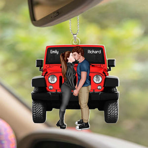 Personalized Gifts For Couple Car Ornament 03OHQN130624HH-Homacus