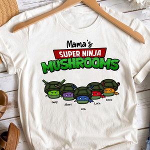 Personalized Gifts For Dad Shirt Papa's Super Ninja Mushrooms 01KAHN290324-Homacus
