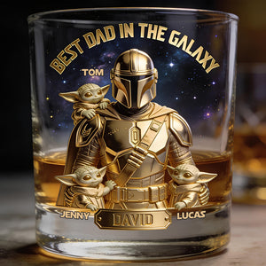 Great Space Dad Round Glass - Personalized Gifts For Dads 02PGDT040526-Homacus