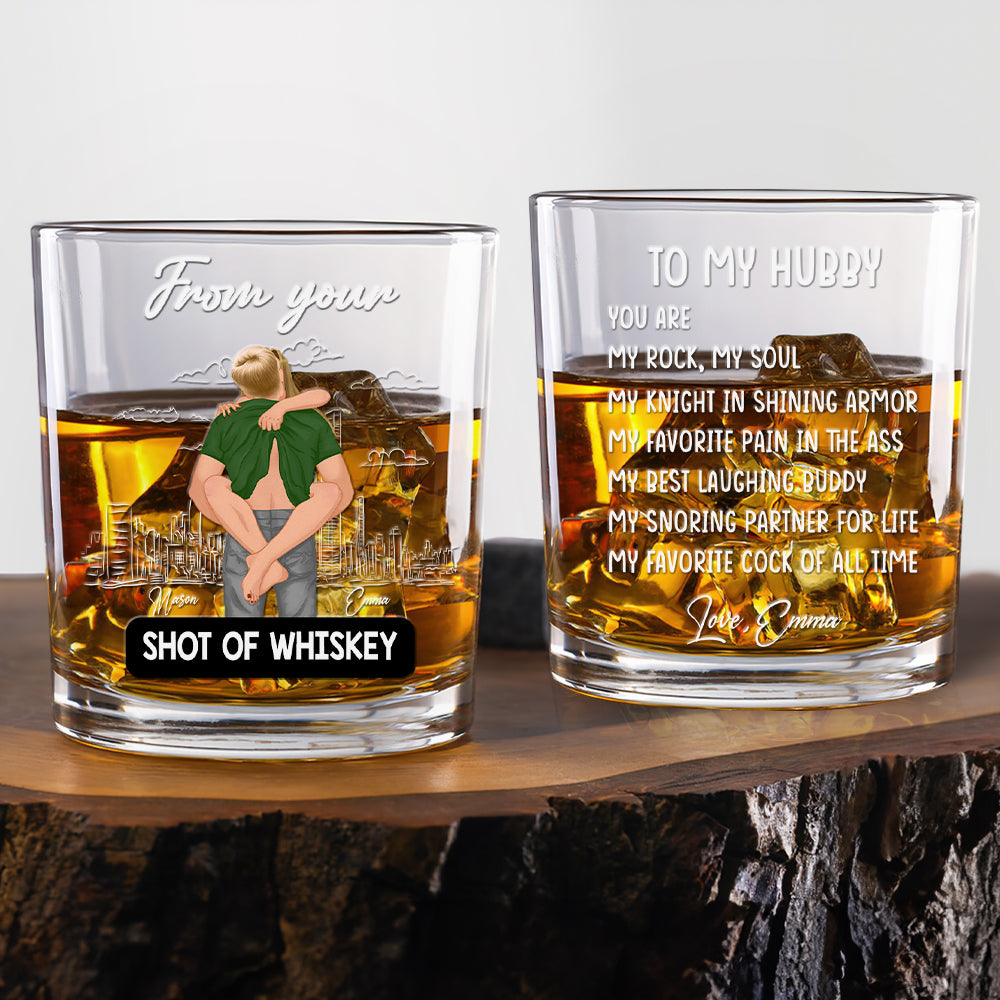 Couple Whiskey Glass - Personalized Gifts 03TOMH110125HG-Homacus