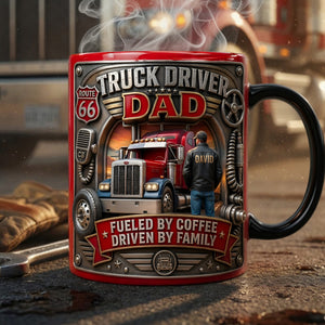 Truck Driver Dad Magic Mug - Personalized Father's Day Gifts 02TYLU060526-Homacus