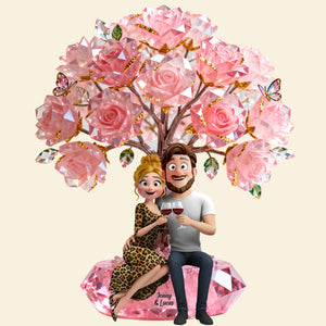 Cheers To Love Couple Acrylic Plaque - Personalized Gift For Couples 02NATN191225-Homacus