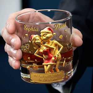 Cheeky Couple Drinking Glass - Personalized Gifts For Couples 06PGLU221025-Homacus