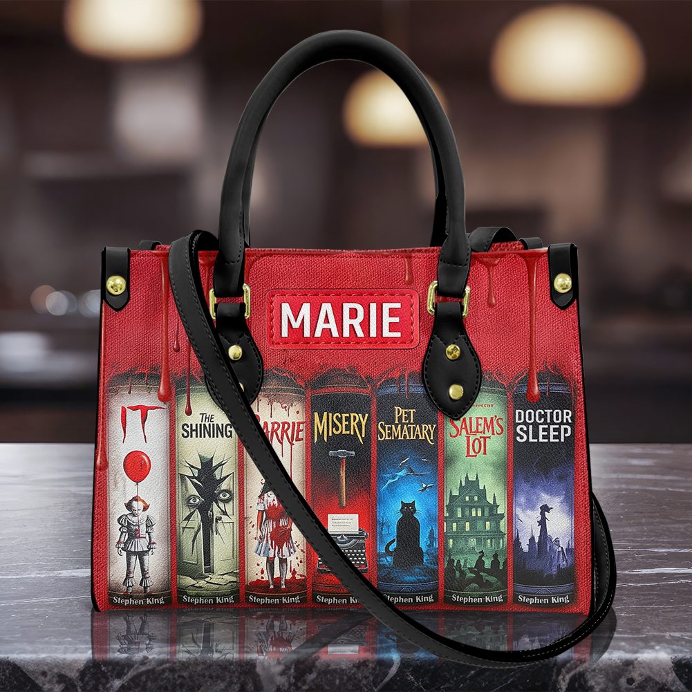 Creepy Stories Leather Bag - Personalized Halloween Gifts For Fans 04NALU130825-Homacus