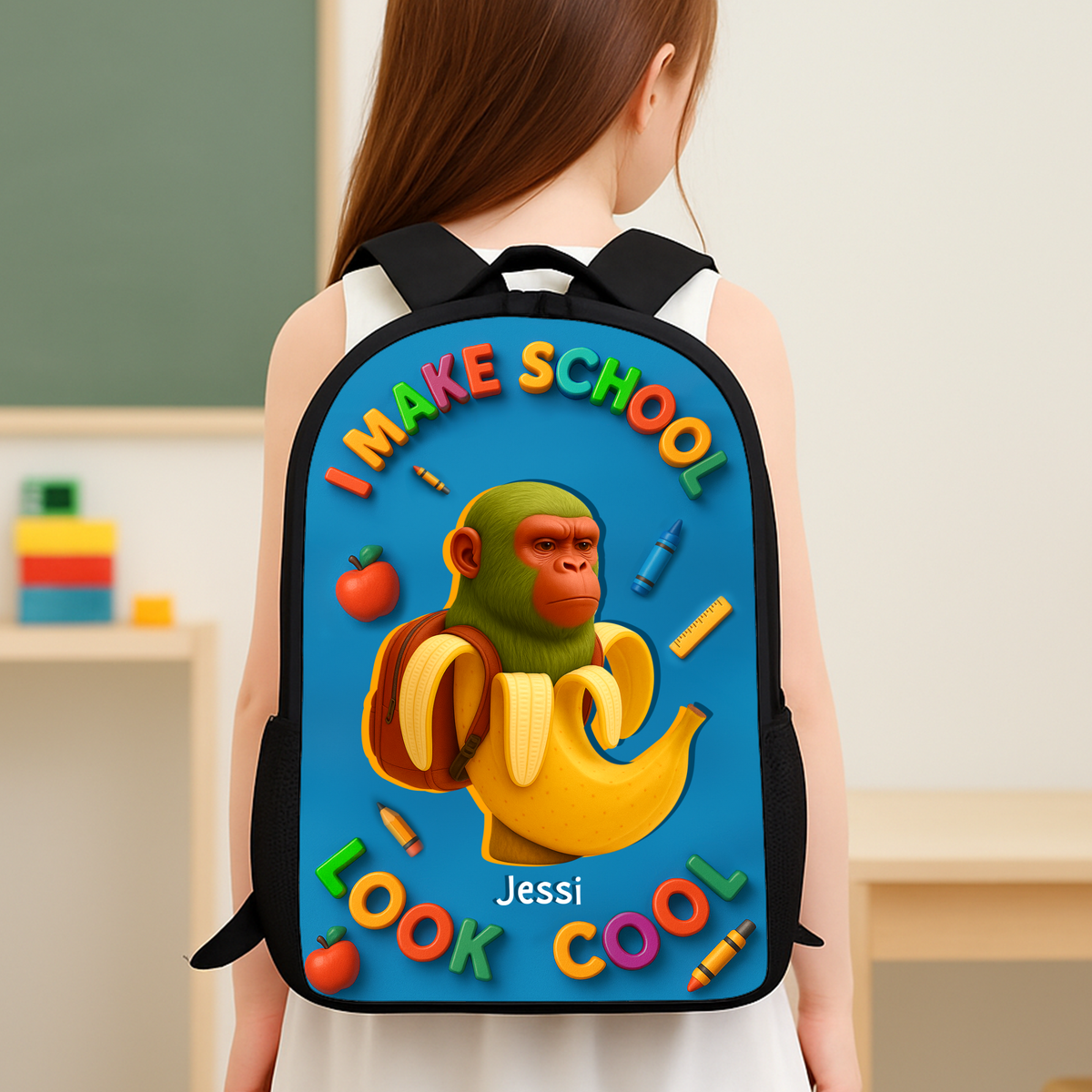 Mindbot Characters Luxury Backpack - Personalized Gifts For Kids School Bag 01TOLU020825-Homacus