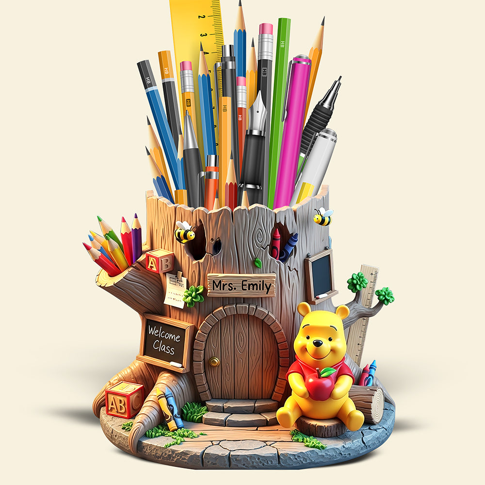 Back To School Wooden Pen Holder – Personalized Gifts For Teacher 05toqn280725-Homacus