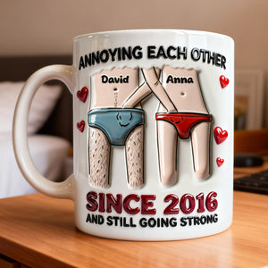 Annoying Each Other Couple - Personalized Anniversary Gift For Couples 02NALU120126-Homacus