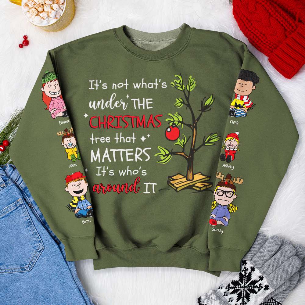 Personalized Gifts For Family 3D Shirt Christmas Tree 02HUHN211023HH [UP TO 8]-Homacus
