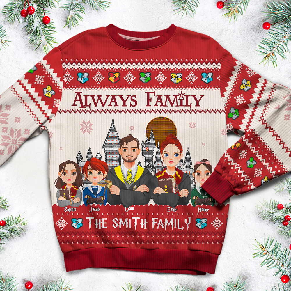 Personalized Gifts For Family Ugly Sweater 03kapu091024pa Always Family-Homacus