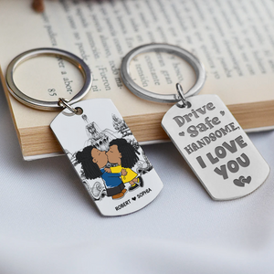 Personalized Gifts For Couple Keychain 01kapu231224hg Drive Safe Handsome-Homacus