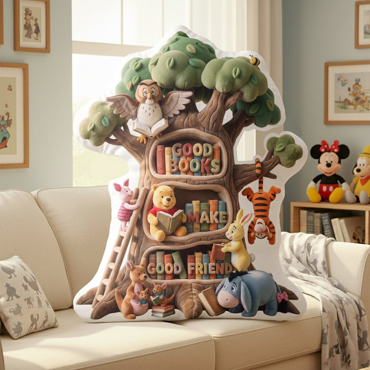 Good Books Make Good Friends Pillow - Gift For Friends 06PALU101225-Homacus