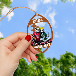 Personalized Gifts For Couple Love Football Acrylic Ornament 07ACQN121024-Homacus