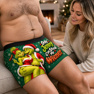 Cheeky Christmas Men's Boxers - Personalized Gifts For Him 05OHDH241026-Homacus