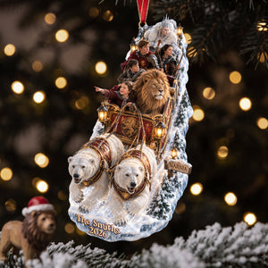 Sleigh To The Imaginary World Ornament - Personalized Christmas Gift 02qhta140926