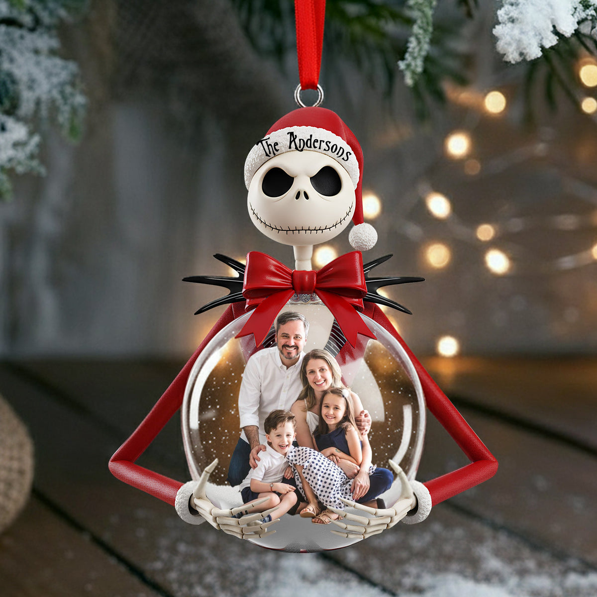 Gothic Christmas Custom Photo Ornament - Personalized Gift For Family 02PGLU011125-Homacus