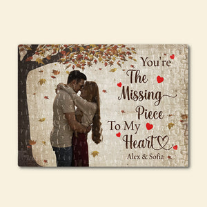 Custom Photo Gifts For Couple Jigsaw Puzzle Missing Piece My Heart 01XQMH020125-Homacus