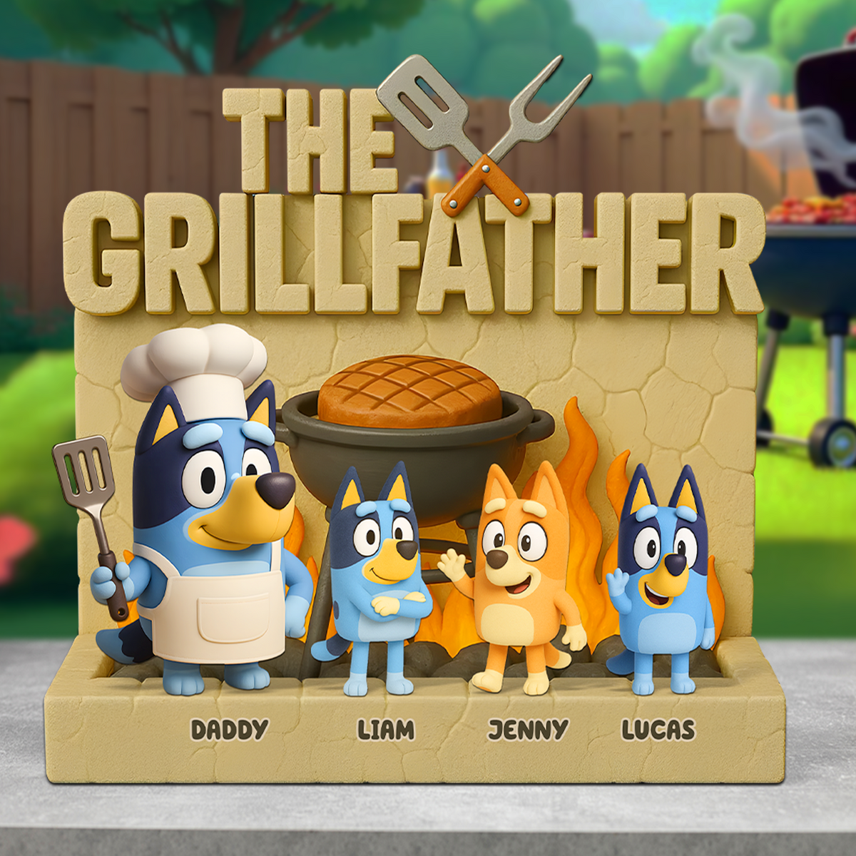 Grillfather Plaque - Personalized Gifts For Dad 01ohpu100525-Homacus