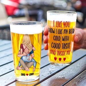 Personalized Gifts For Couple Beer Glass 03natn220724hh Sexy Couple-Homacus