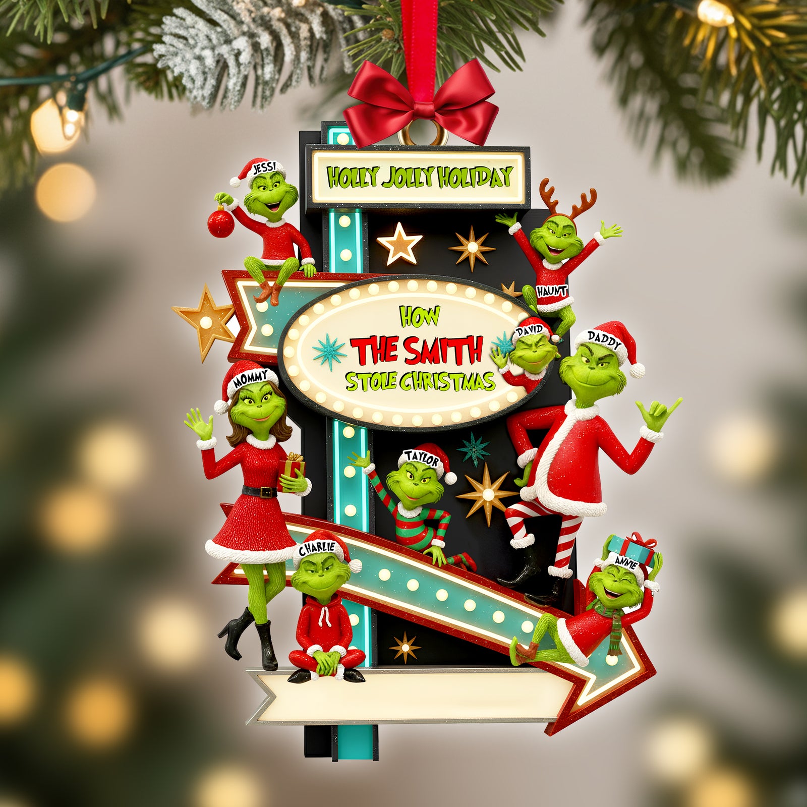 Joyful Green Family Ornament - Personalized Gift For Family 05TOLU201025-Homacus