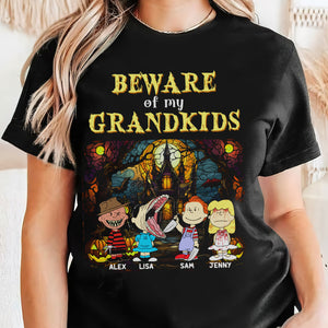 Personalized Gifts For Grandma 2D Shirt, Horror Character Grandkids 02NAMH270824HG-Homacus