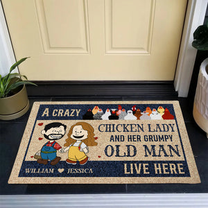 Personalized Gifts For Couple Farmer Doormat Chicken Lady 03XQDT170225HG-Homacus