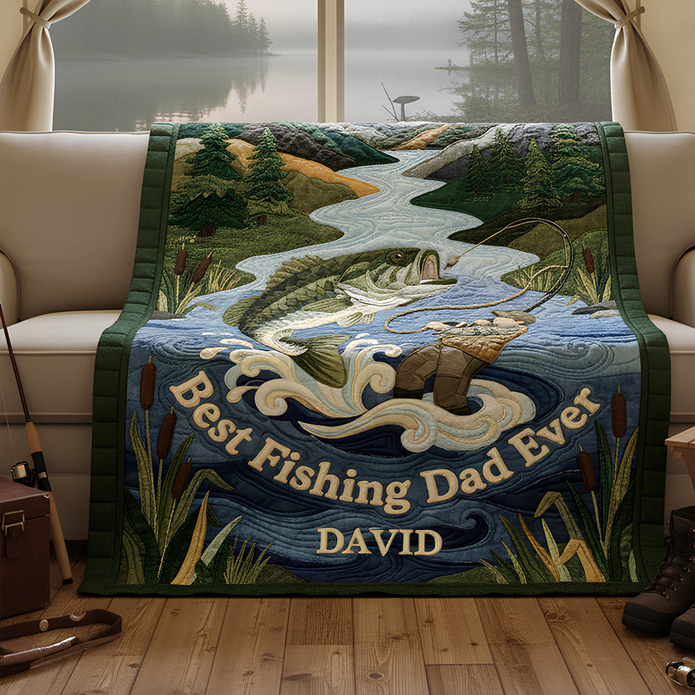 Best Fishing Dad Blanket - Personalized Gifts For Dad 03padt090126-Homacus