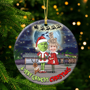 Custom Photo Gifts For Couple Christmas Ornament, You & Me And The Dog 02qhtn041024-Homacus