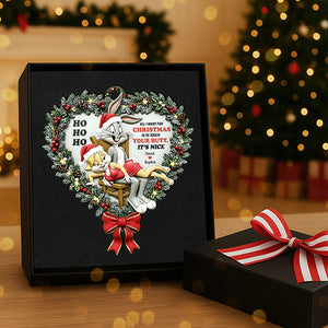 Mischievous Rabbit Couple Christmas Ornament, Personalized Gifts For Couple 02qhta160925
