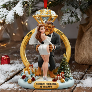 Fairy Tale Wedding Christmas Ornament Personalized Gifts For Couple 01TGQN211125-Homacus