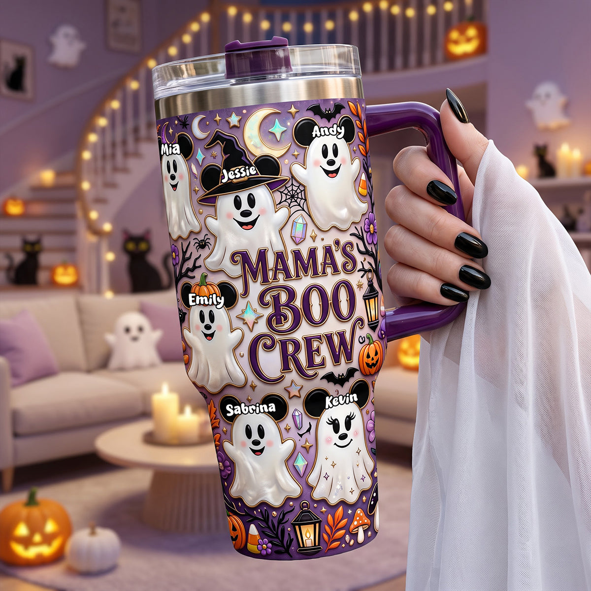 Mama's Boo Crew Ghost 40oz Tumbler - Personalized Gifts For Mothers 03pata070826