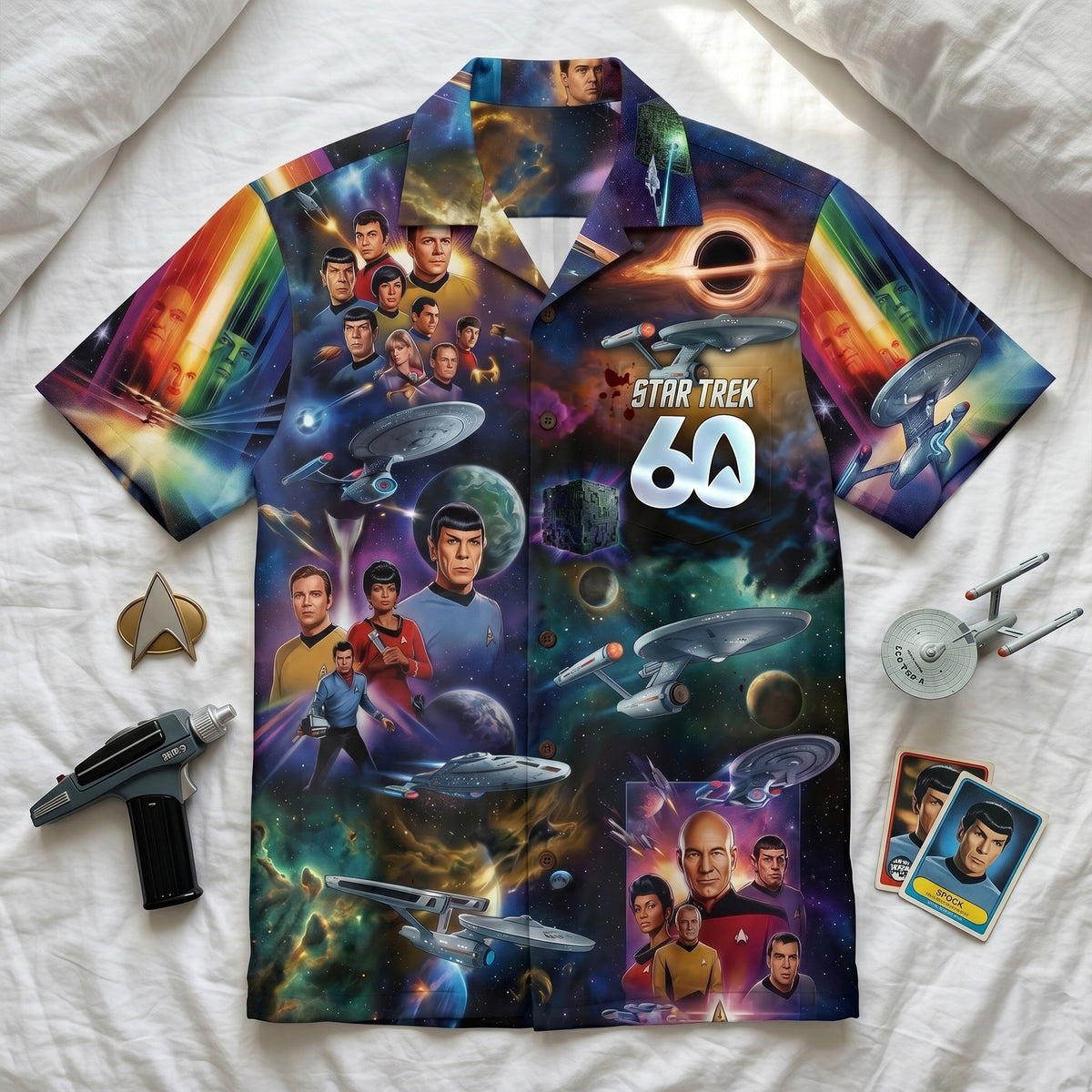 Cosmic Voyagers 60th Anniversary Hawaiian Shirt Personalized Gifts 02qhlu100626-Homacus