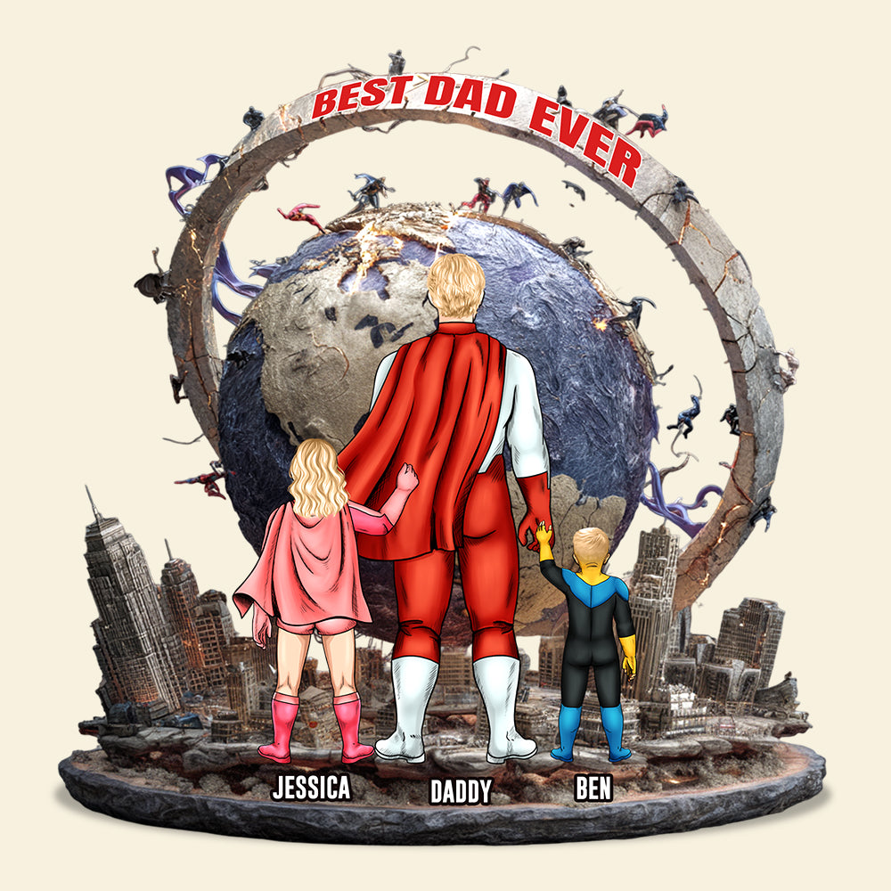 Best Dad Ever Acrylic Plaque Personalized Gifts For Dad 03TGDT160525HG-Homacus