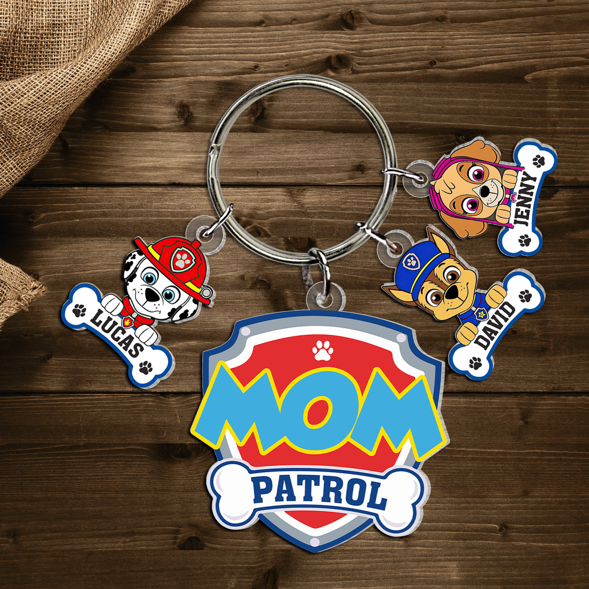 Personalized Gifts For Mom Keychain With Dog Charms 02NATN200424-Homacus