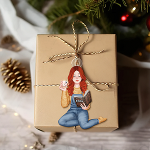 Personalized Christmas Gifts For Reading Girl Ornament 03acpu111124pa-Homacus