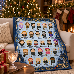 Fantasy Alphabet Blanket - Personalized Gifts For Christmas Blanket 02NAQN221026-Homacus