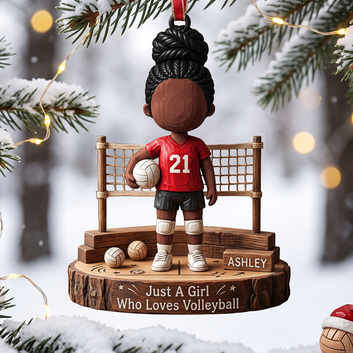 Volleyball Girl Christmas Ornament - Personalized Gifts For Christmas 04nata110926