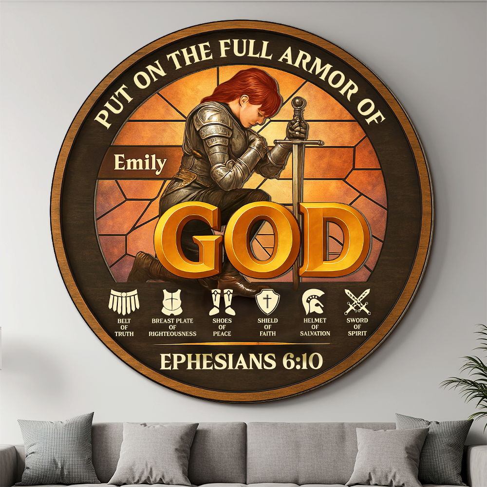 Personalized Woman Warrior of God Put On The Full Armor Of God Ephesians 6-10 01hupu060625-Homacus
